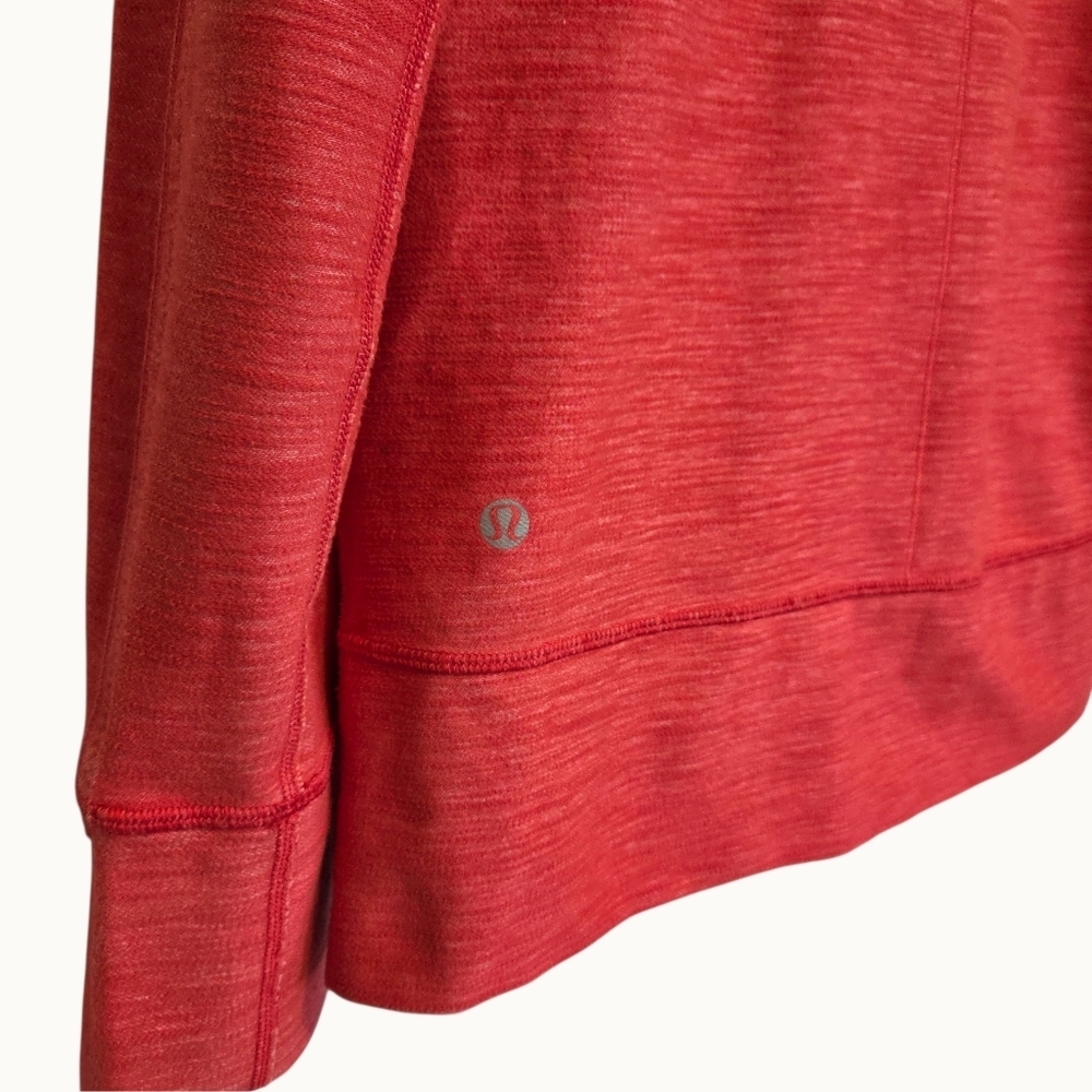lululemon Athletica Red Heathered Full-Zip Jacket | Size 10 - Picture 2 of 5